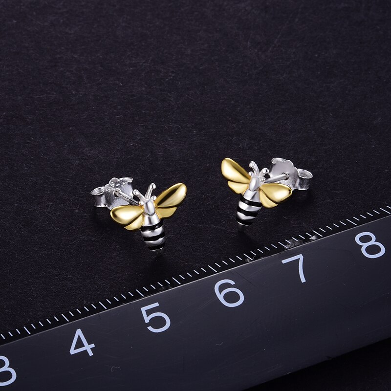 Boucles d’oreilles en forme d’abeilles en argent  925