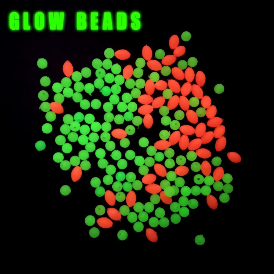 Perles fluorescentes – Perles ovales de pêche souples et lumineuses
