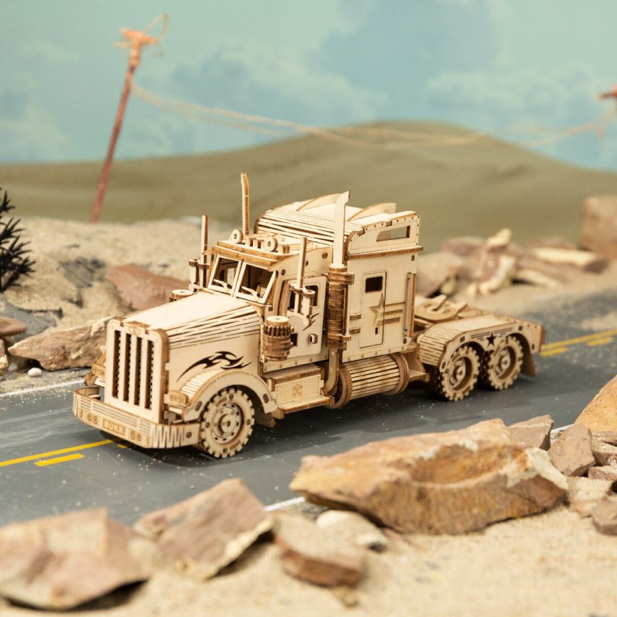 Créatif, Puzzle 3D – Camion – Kit de Construction de Maquettes en Bois –  Jeu d’Assemblage de Blocs Jouet pour Enfant et Adulte