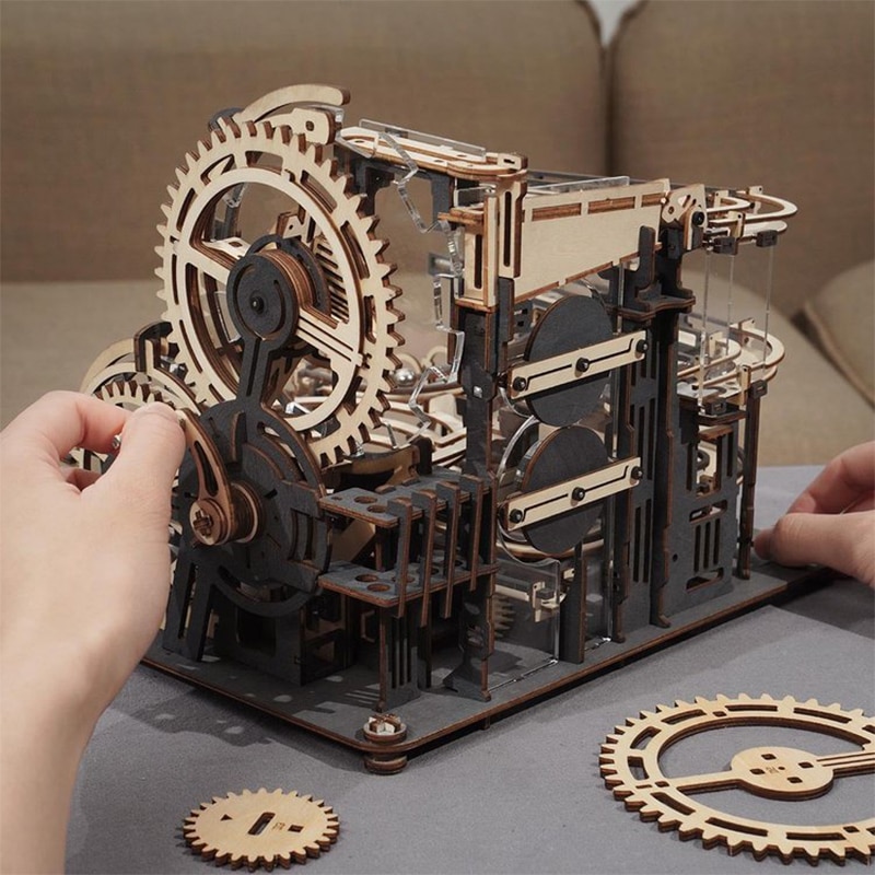 Machine – Kit de Construction de Maquettes en Bois –  Jeu d’Assemblage de Blocs Jouet pour Enfant et Adulte
