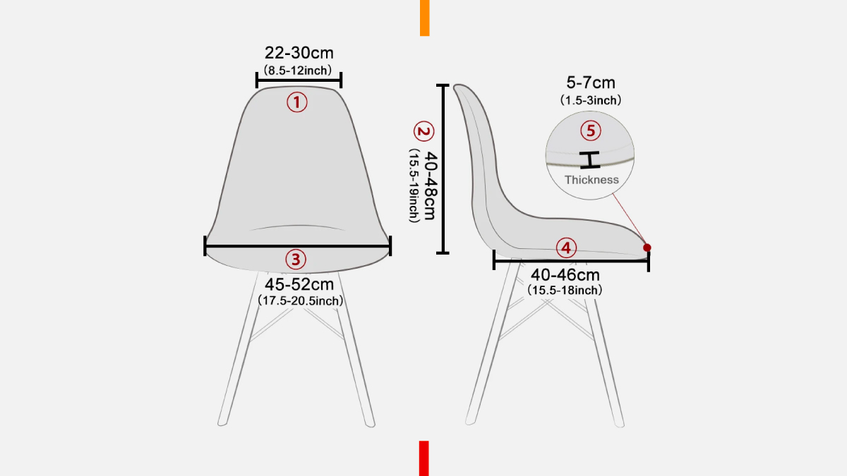 Dimensions de housse de chaise 