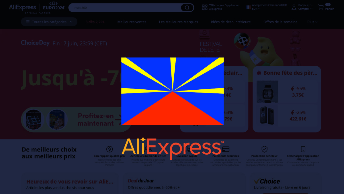 AliExpress depuis La Réunion